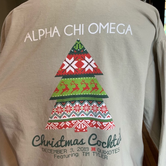 Comfort Colors Alpha Chi Omega Sorority T-shirt L - Picture 2 of 7